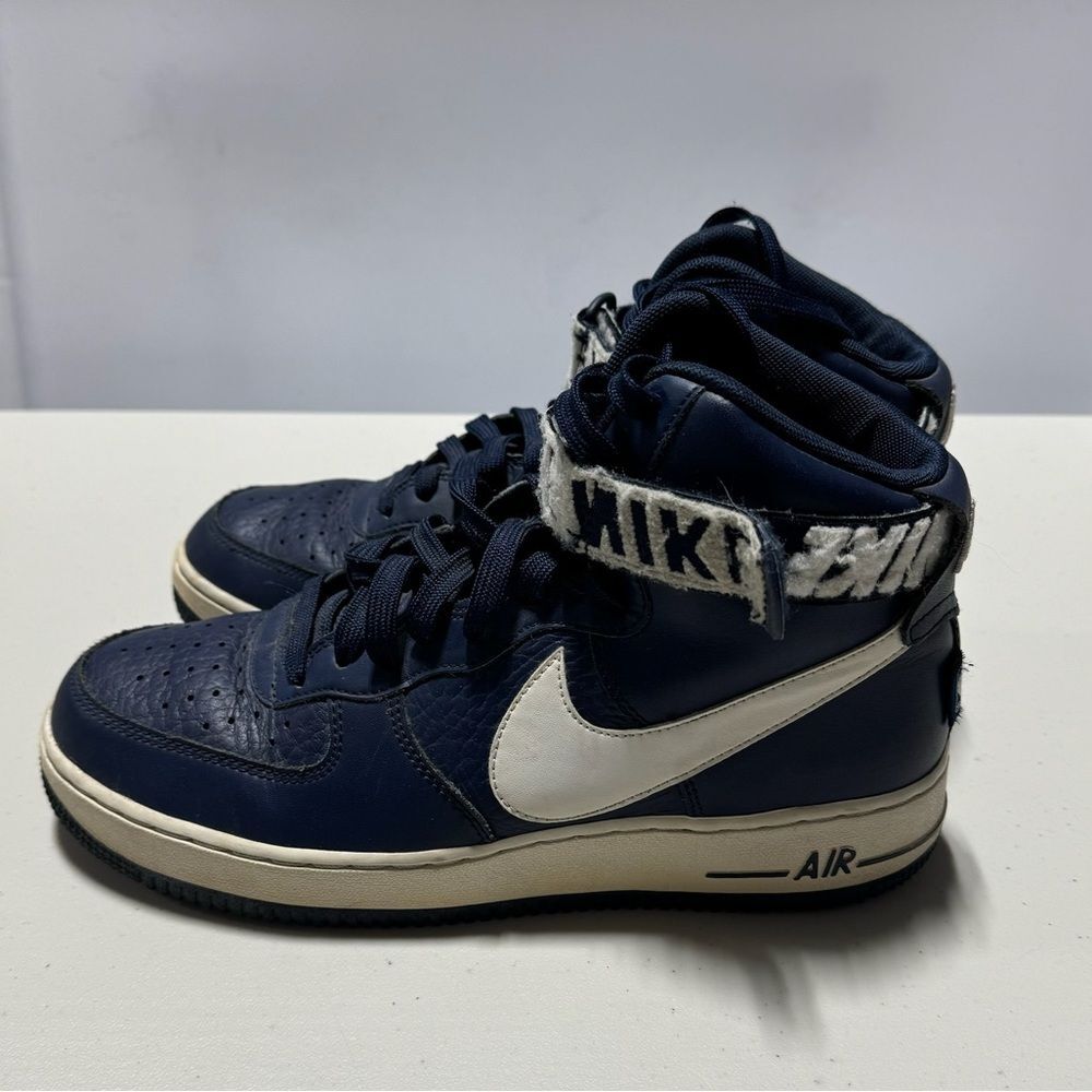 Nike Men's Air Force 1 AF1 '07 "NBA Pack" Navy Blue Shoes